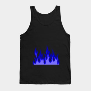 Blue fire grunge aesthetic Tank Top